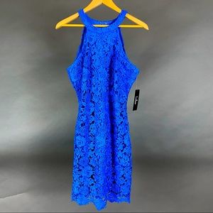 Lulus Evening Lace Halter Top Dress